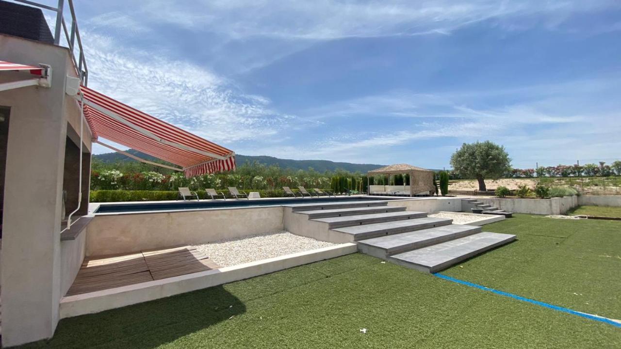 White House En Enguera - Fantastica Casa Con Jacuzzi Piscina Y Barbacoa 아파트 외부 사진