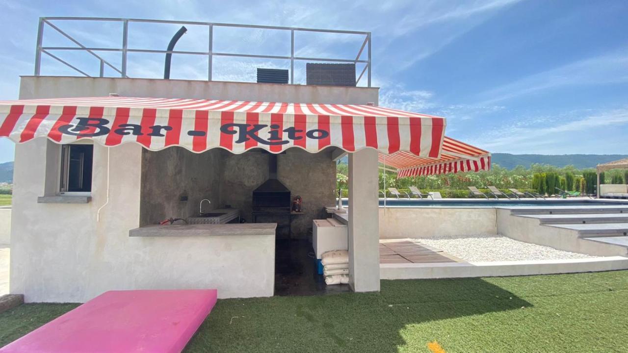 White House En Enguera - Fantastica Casa Con Jacuzzi Piscina Y Barbacoa 아파트 외부 사진